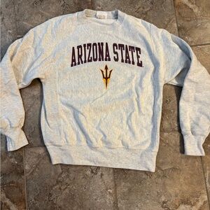 Arizona State Gray Crewneck Sweatshirt. Champion brand, size small.